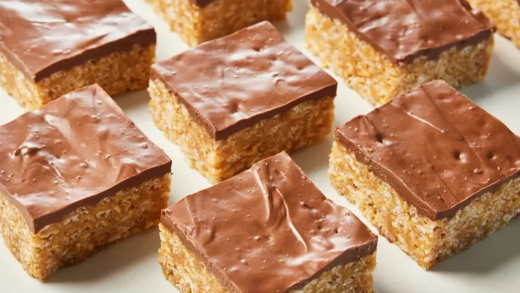 Scotcharoos Recipe — Quick and Easy Homemade SnackThe Ultimate Scotcharoos Recipe: A Masterclass in the Midwestern ClassicIn the pantheon of American “no-bake” desserts, few treats command as much nostalgia and fervor as the Scotcharoo. A staple of bake sales, potlucks, and family reunions across the Midwest, this chewy, chocolatey, and butterscotch-infused bar is far more than the sum of its parts. While it shares a foundational DNA with the standard crispy rice treat, the Scotcharoo elevates the concept through a sophisticated balance of salty peanut butter, deep caramel notes, and a silky ganache-style topping.The brilliance of a perfect Scotcharoo lies in its texture. A common pitfall in amateur recipes is a bar that becomes rock-hard after an hour on the counter. Our professional-grade version focuses on the precise temperature control of the sugar syrup and the specific ratio of milk chocolate to butterscotch to ensure a bite that is supple, chewy, and decadent. This is the definitive guide to mastering the textures and flavors of this iconic confection.IngredientsTo achieve the signature professional finish, we recommend high-quality creamy peanut butter (avoid the “natural” varieties that separate) and premium baking chips.The Crispy Base6 cups Crisped rice cereal1 cup Granulated white sugar1 cup Light corn syrup1 ½ cups Creamy peanut butter (standard commercial style)1 tsp Pure vanilla extract¼ tsp Kosher saltThe Signature Topping1 ½ cups (9 oz) High-quality milk chocolate chips1 ½ cups (9 oz) Butterscotch morsels1 tbsp Neutral oil (such as grapeseed or refined coconut oil)Optional: Flaky sea salt for finishingStep-by-Step Instructions1. Prepare the PanLightly grease a 9×13-inch baking pan with butter or non-stick spray. For the cleanest slices, line the pan with parchment paper, leaving an overhang on the long sides to act as a “sling” for easy removal later.2. Prepare the CerealPlace the 6 cups of crisped rice cereal in a very large heat-proof mixing bowl. Ensure the bowl is large enough to allow for vigorous stirring without crushing the cereal.3. The Sugar Syrup (The Critical Step)In a medium heavy-bottomed saucepan, combine the granulated sugar and light corn syrup. Place over medium heat, stirring constantly until the sugar has completely dissolved and the mixture begins to bubble around the edges.Chef’s Note: Do not let this mixture reach a full, rolling boil. If the sugar syrup gets too hot (entering the “hard ball” stage), your bars will be hard and brittle. Aim for a gentle simmer just until the first few bubbles break the surface.4. Incorporate the Peanut ButterRemove the saucepan from the heat immediately. Stir in the creamy peanut butter, vanilla extract, and kosher salt. Whisk until the mixture is completely smooth and the peanut butter is fully emulsified into the syrup.5. Combine and PressPour the warm peanut butter mixture over the rice cereal. Using a large silicone spatula, gently fold the mixture until every grain of cereal is evenly coated.Transfer the mixture to your prepared 9×13 pan. Using a piece of greased parchment paper or a lightly greased spatula, press the mixture down gently.Pro Tip: Do not pack the cereal down too firmly. Light pressure ensures a chewy, airy texture; heavy pressure results in a dense, tough bar.6. Melt the ToppingIn a microwave-safe glass bowl, combine the milk chocolate chips, butterscotch morsels, and the tablespoon of oil. Microwave in 30-second intervals, stirring thoroughly between each, until the mixture is 80% melted. Continue stirring off the heat until the residual warmth melts the remaining chips into a glossy, uniform ganache.7. Finish and SetPour the chocolate-butterscotch topping over the cereal base. Use an offset spatula to spread it to the very edges of the pan. If using flaky sea salt, sprinkle it over the top while the chocolate is still wet.Allow the bars to set at room temperature for at least 2 hours. If you are in a rush, you can refrigerate them for 30–45 minutes, but room-temperature setting yields the best sheen on the chocolate.Expert Tips & VariationsProfessional Cooking TipsThe “No-Boil” Rule: I cannot emphasize this enough: the sugar and corn syrup should only reach a simmer. High heat cross-links the sugar molecules, creating a crystalline structure that makes the bars difficult to bite into.The Oil Secret: Adding a small amount of neutral oil to the topping prevents the chocolate from cracking when you slice into it. It also adds a professional “snap” and shine.Ingredient SubstitutionsPeanut Butter: If you have a peanut allergy, SunButter (sunflower seed butter) is an excellent 1:1 substitute that maintains the necessary fat content and viscosity.Chocolate Ratios: While the 50/50 milk chocolate and butterscotch split is traditional, many chefs prefer a 60/40 split using dark chocolate (60% cacao) to balance the intense sweetness of the butterscotch.Dietary VariationsGluten-Free: While rice is gluten-free, many commercial rice cereals contain malt flavoring derived from barley. Ensure you select a certified gluten-free crisped rice cereal.Vegan Option: Use a vegan-certified puffed rice, substitute the sugar with organic cane sugar, and use dairy-free chocolate and butterscotch alternatives (though dairy-free butterscotch can be harder to source, a salted caramel vegan chip works well).Preparation Timeline TablePhaseDurationGoalPrep10 MinutesMeasure all ingredients and line the pan.Stove-top5 MinutesDissolve sugar; incorporate peanut butter.Assembly5 MinutesFold cereal and press into the pan.Topping5 MinutesMelt and smooth the chocolate/butterscotch.Setting2 HoursAllow chocolate to firm at room temperature.Serving SuggestionsScotcharoos are best served at room temperature. To achieve bakery-style square cuts:Lift the entire block out of the pan using the parchment sling.Run a long, sharp chef’s knife under hot water and wipe it dry.Make a clean, single downward slice.Clean and reheat the knife between every cut.Pairing Notes: These bars are incredibly rich. They pair beautifully with a cold glass of whole milk or a bitter, dark-roast coffee to cut through the sweetness of the butterscotch.Storage & Make-Ahead NotesRoom Temperature: Store in an airtight container for up to 5 days. Place parchment paper between layers to prevent sticking.Refrigeration: While they can be refrigerated, the base will harden significantly. If you store them in the fridge, let them sit out for 20 minutes before serving.Freezing: Scotcharoos freeze exceptionally well. Wrap individual squares in plastic wrap and store in a freezer bag for up to 3 months. Thaw at room temperature for 1 hour.Nutrition InformationPer Serving (1 Bar, based on 24 servings per pan)Calories: 310 kcalProtein: 5gTotal Fat: 16gSaturated Fat: 7gCarbohydrates: 41gFiber: 1.5gSugar: 28gSodium: 145mgWhy This Recipe WorksBy strictly controlling the temperature of the corn syrup and sugar, we avoid the common “hard-as-a-rock” Scotcharoo. The addition of kosher salt and vanilla extract provides a depth of flavor that balances the high sugar content, while the milk chocolate and butterscotch blend creates a sophisticated flavor profile that appeals to both children and adults. Whether you are a seasoned baker or a novice looking for a reliable “no-bake” win, this recipe guarantees a professional result every time.