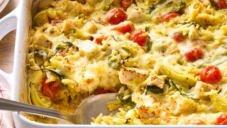 How to Make Delicious Baked Chicken and Artichoke Orzo Casserole — Quick & Easy!