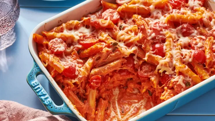 How to Make Creamy Pasta Bake with Cherry Tomatoes and Basil (Easy Recipe Step-by-Step)